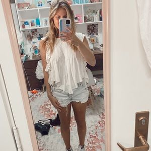 White Free People Top